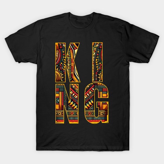 Dashiki Pattern Afrocentric King T-Shirt by Merchweaver
